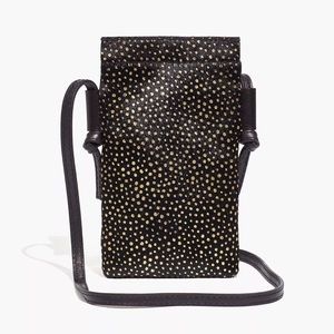Madewell Phone Crossbody Metallic Dot Calf Hair Bag